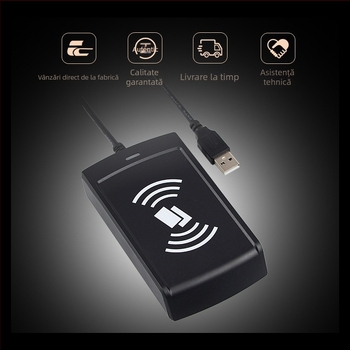 T6-AU-10-01 Cititor USB fără contact pentru carduri S50/S70/Ultralight/CPU, 13.56 MHz