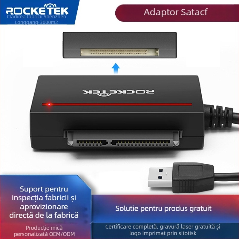 Rt-cfst1 Cititor USB 3.0 de carduri de memorie cu docking station CF/SATA – instalare externă | OEM disponibil