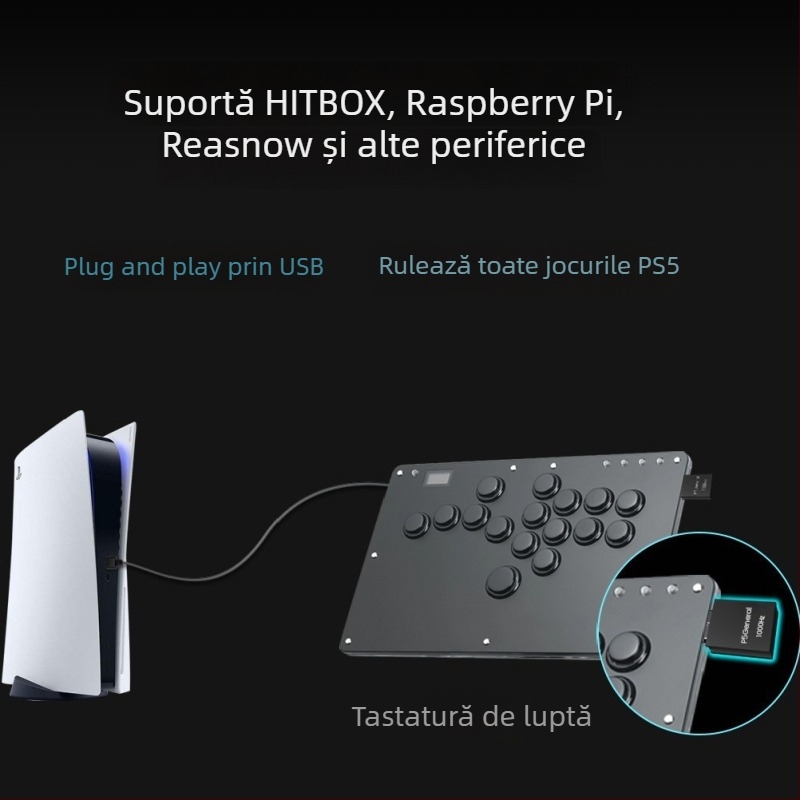 Besavior BK-P5G-1000 Activator PS5 – USB Plug-and-Play, pentru PlayStation 5, acceptă mai multe dispozitive, compatibil cu joystick Raspberry Pi și ReaSnow tastatură/mouse