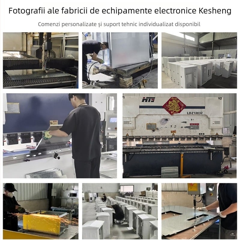 Carcasă din oțel inoxidabil cu tăiere cu laser, găurire și îndoire – grosime foi 20 mm; dimensiune de prelucrare 100 (L×W×H); finisaj vopsire în cuptor