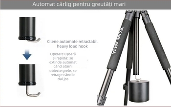 Cadru de trepied pentru telescop, fără cap PTZ (Model 6663, 4 secțiuni)
