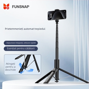 Trepied de podea portabil pentru telefoane, cu telecomandă Bluetooth, corp din aliaj de aluminiu, stabilizare a imaginii, personalizare disponibilă