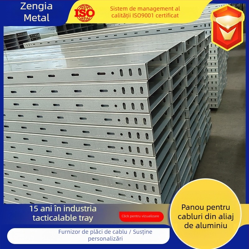 Șină pentru cabluri din aliaj de aluminiu, ignifugă, tip trough, personalizată, pentru distribuția energiei, la comandă