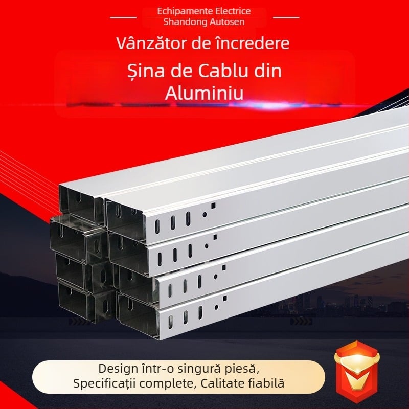 Canal de cablu din aliaj de aluminiu cu separator trapezoidal, pentru exterior, Otosen, modele 50x50–400x200