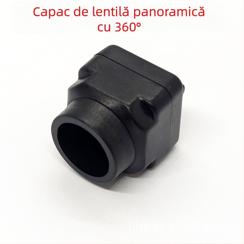 Suport de cameră frontală auto cu lentilă panoramică 360° — Model YJT14, carcasă PC, Rezoluție 720x680, Alimentare 12V, Unghi reglabil 120°