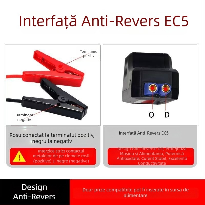Deli supercondensator inteligent pentru mașină — sursă de energie de urgență, material tip placă, cablu de încărcare cu curent înalt, anti-ignition, model DY36