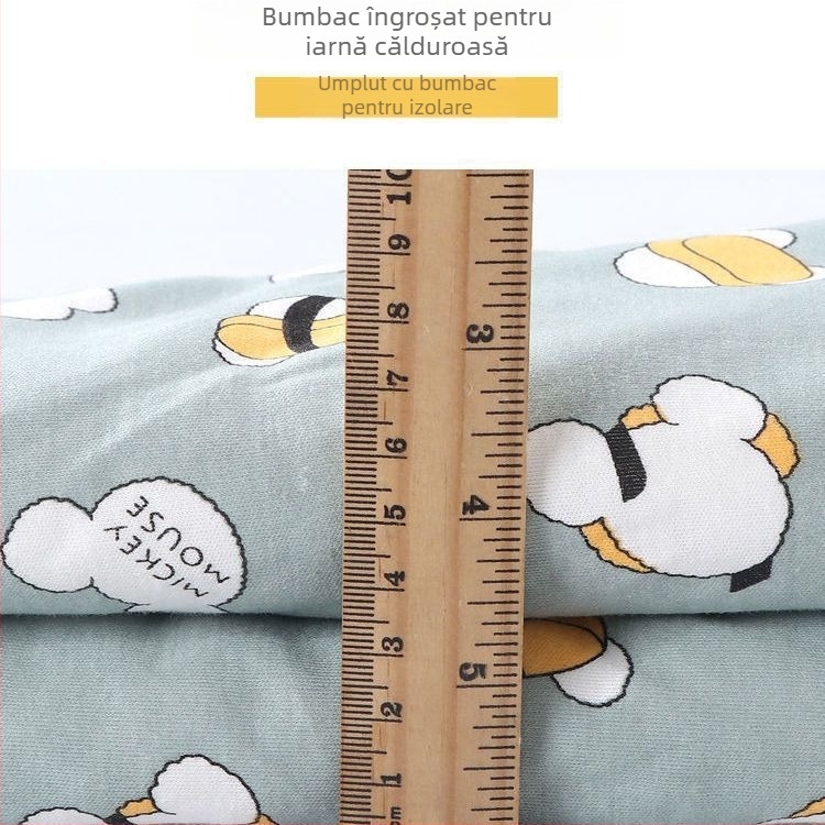 Sac de dormit pentru bebeluși, realizat manual din bumbac, de iarnă, gros, cu picioare separate