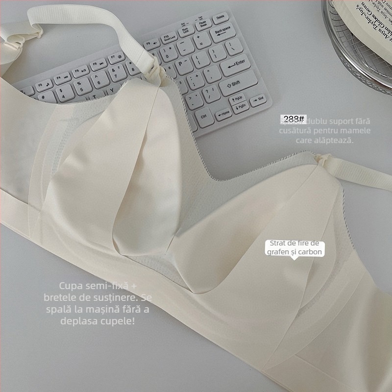 Sutien de alăptare cu închidere frontală, cupă dublă de susținere, anti-cădere, cupe modelate subțiri, postpartum