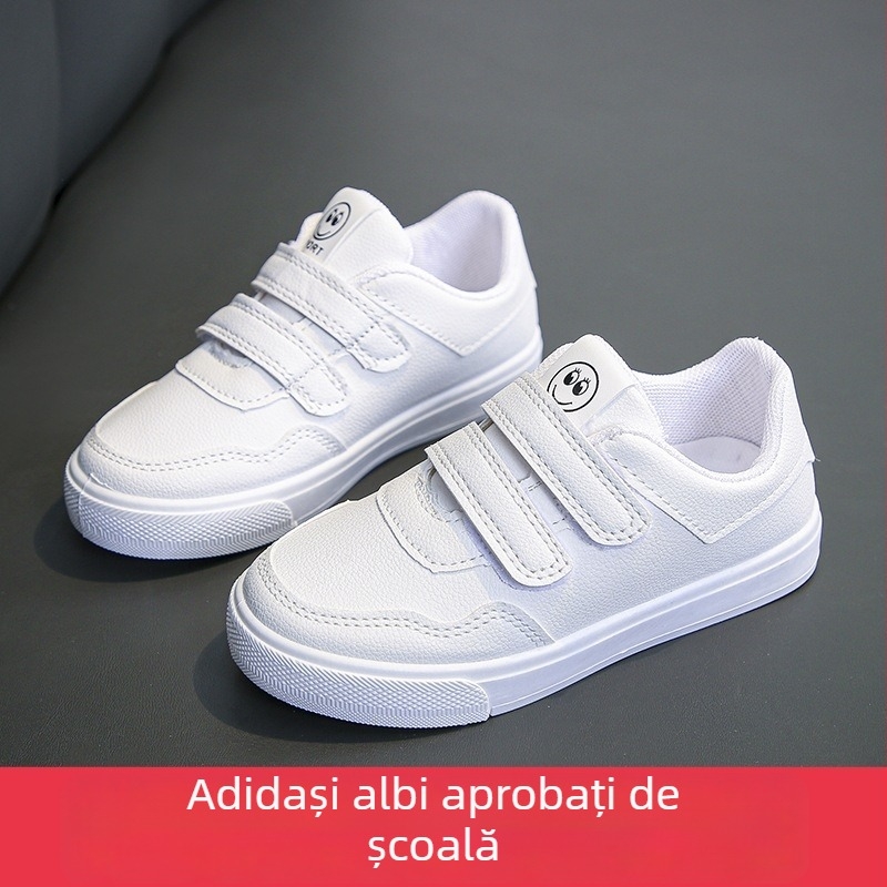 Pantofi sport copii din plasă cu Velcro – talpă din cauciuc, branț PU, căptușeală respirabilă