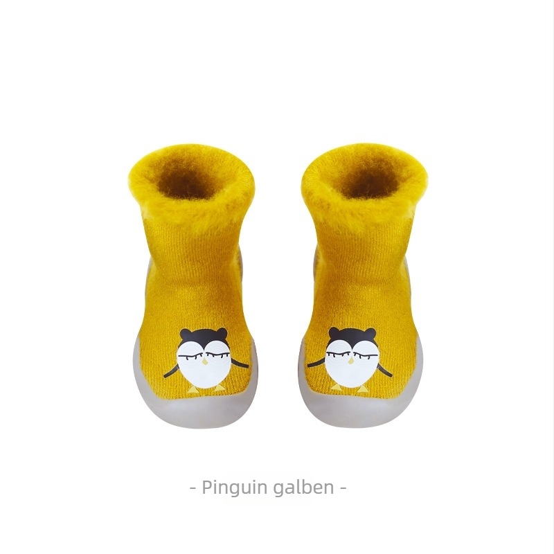 Șosete de podea pentru copii, talpă antiderapantă, material acrilic, căptuțite cu fleece, groase, pentru interior și exterior