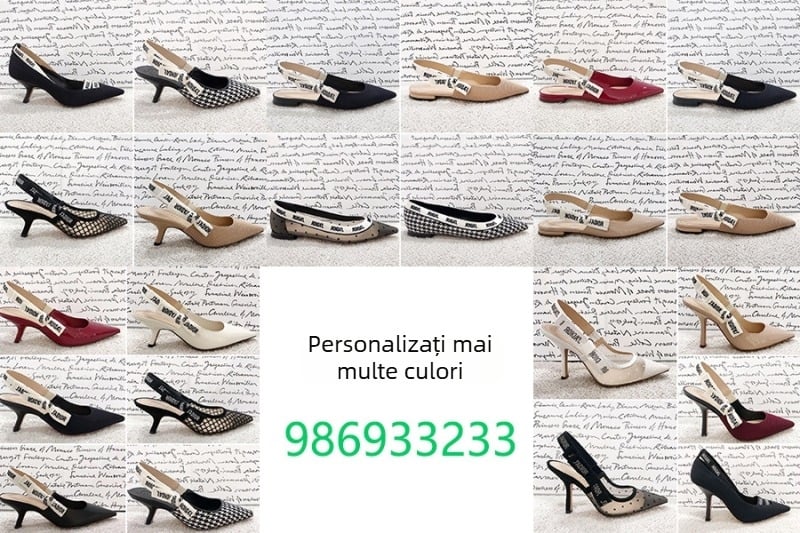 Sandale cu bretele - partea superioară din piele de înaltă calitate, vârf ascuțit, stil prințesă, talpă din cauciuc