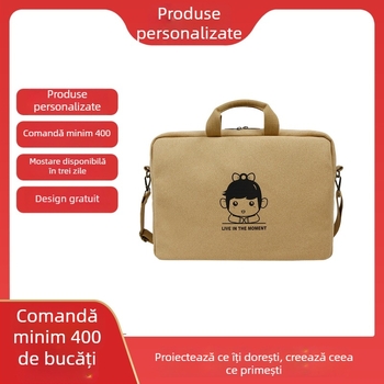 Geantă laptop din dop de cork cu mâner detașabil, deschidere cu capac, rezistentă la uzură și anti-sismică, reduce încărcătura, lansare toamnă 2025