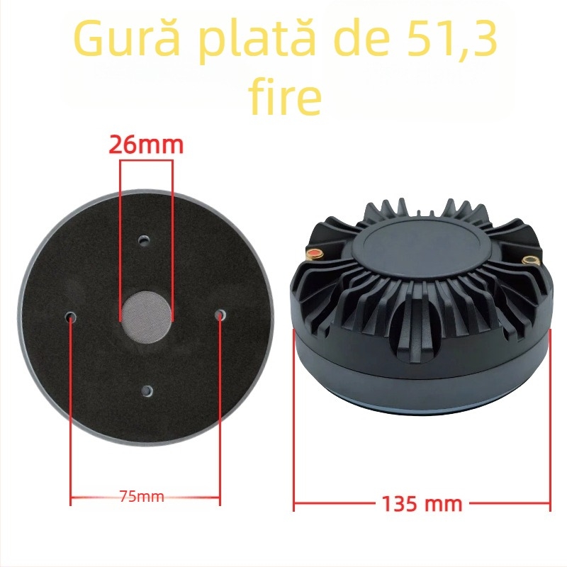 Driver de tweetere cu horn cu gură plată, Aooboe, diafragmă din titan pur, circuit magnetic extern, pentru difuzoare