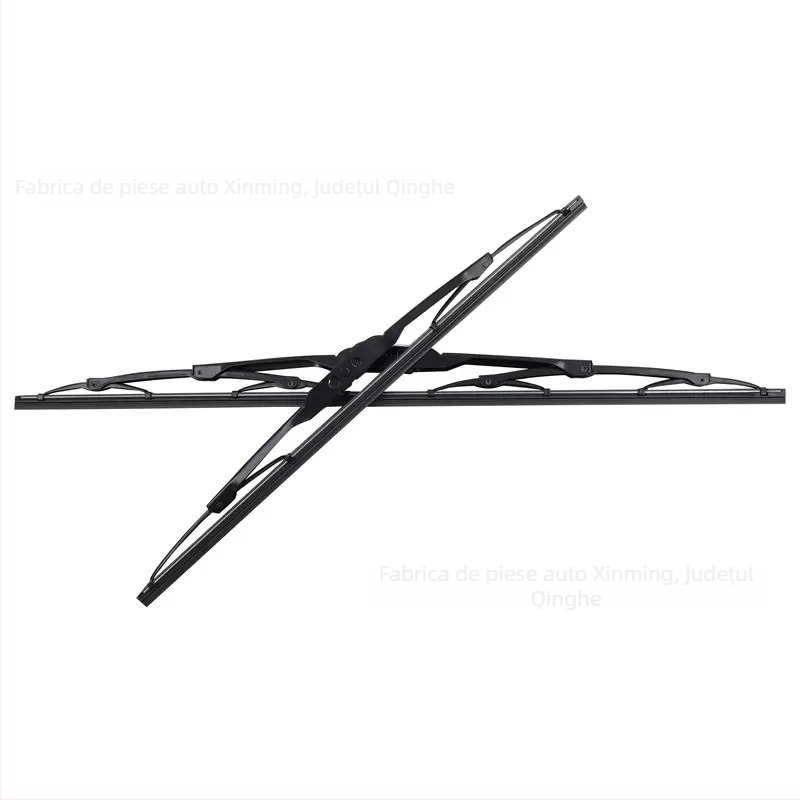 Ștergător auto cu schelet din fier în formă U, model 14-28, compatibil cu 99% din brațe în formă U, unghi de ștergere 90°, 12–24V