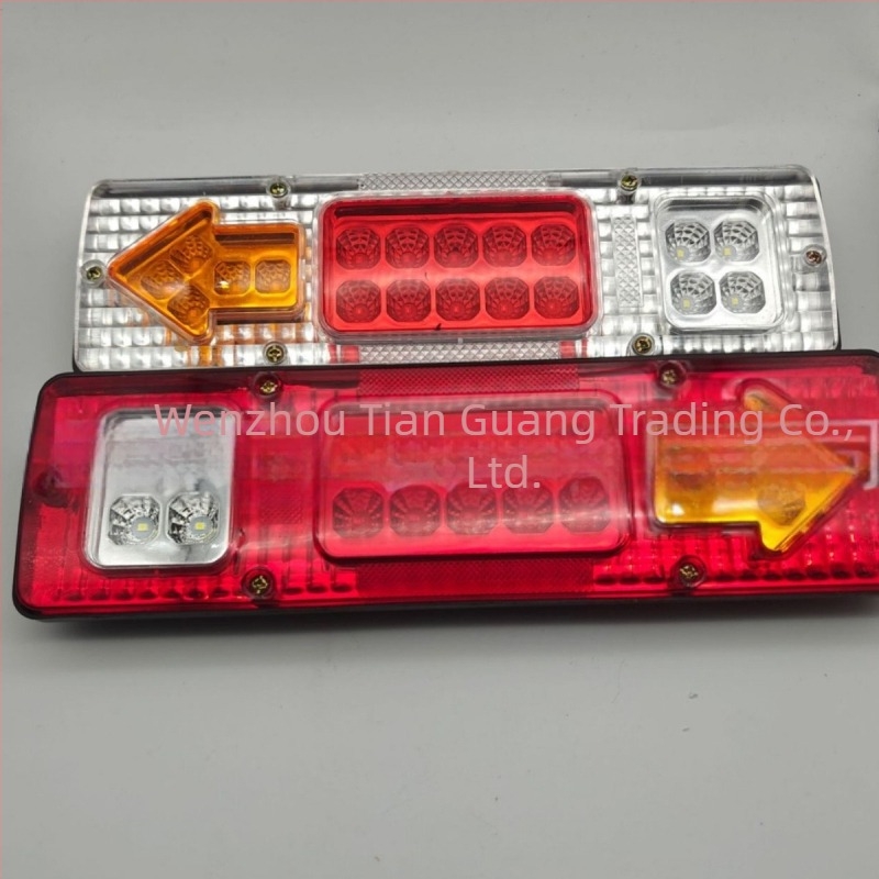 DY-106 ABS Lumină laterală pentru lățime, 4 LED, semnal de frână și semnalizare, 10-30V, pentru camioane, autovehicule grele și autobuze