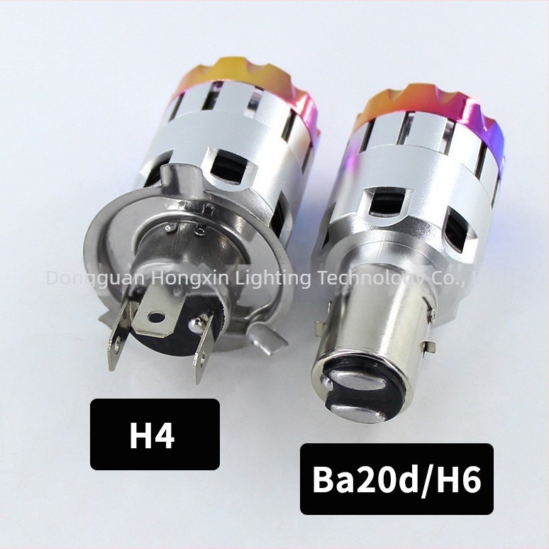 Bec LED pentru farul de motocicletă, cu lentilă fisheye, conectare directă, 18W, 10–30V, IP68, model H4/BA20D