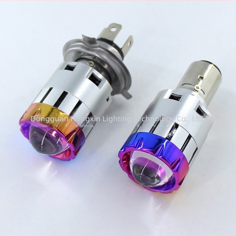 Bec LED pentru farul de motocicletă, cu lentilă fisheye, conectare directă, 18W, 10–30V, IP68, model H4/BA20D