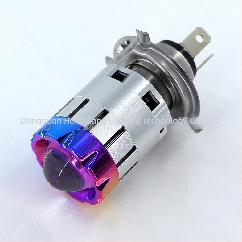 Bec LED pentru farul de motocicletă, cu lentilă fisheye, conectare directă, 18W, 10–30V, IP68, model H4/BA20D