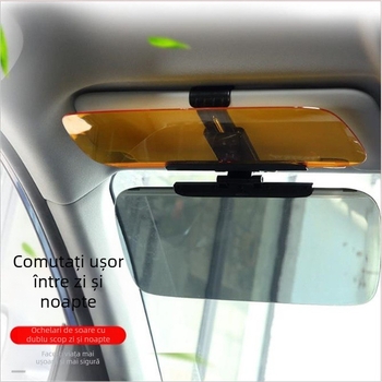 Vizor auto anti-strălucire ziua/noaptea, montaj telescopic, folie de aluminiu, potrivire universală, compatibil Toyota