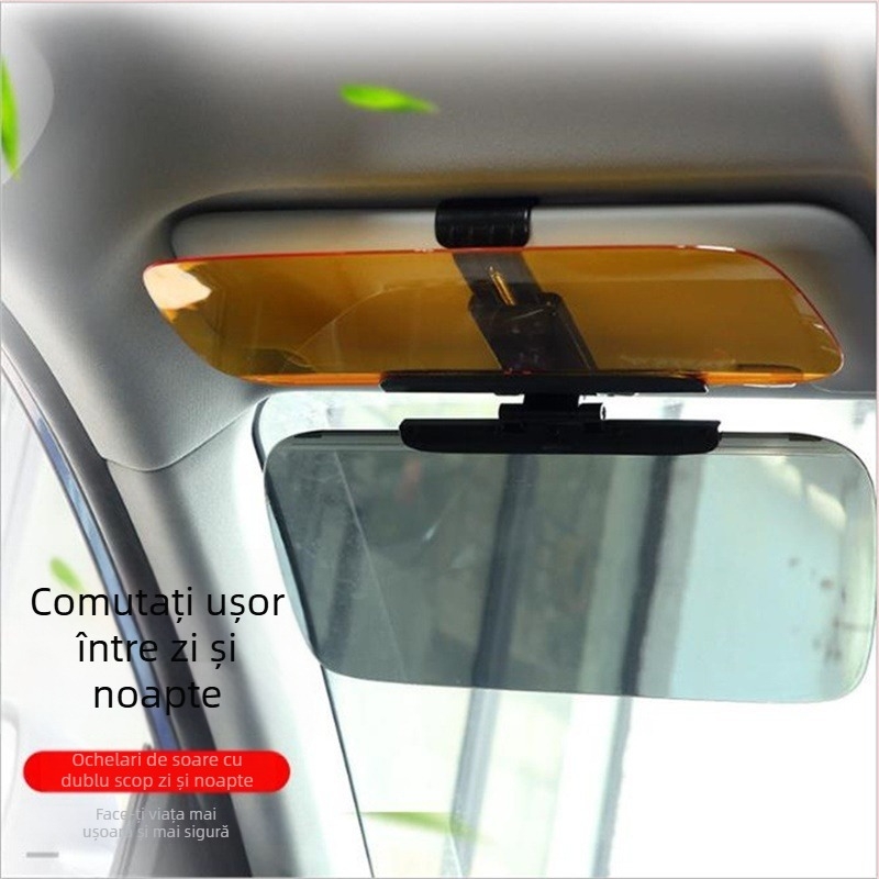 Vizor auto anti-strălucire ziua/noaptea, montaj telescopic, folie de aluminiu, potrivire universală, compatibil Toyota