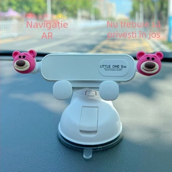 Suport de telefon pentru mașină cu ventuză, universal, fără baterie, design desen animat