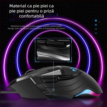 Mouse de gaming G502, cablu USB, senzor optic 5600 DPI, 7 butoane, ergonomic
