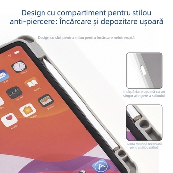 Husă din silicon pentru iPad, subțire și ușoară, capac flip cu suport magnetic, somn automat, pentru Apple iPad (mai multe modele)