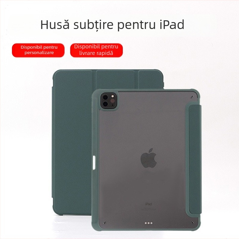 Husă din silicon pentru iPad, subțire și ușoară, capac flip cu suport magnetic, somn automat, pentru Apple iPad (mai multe modele)