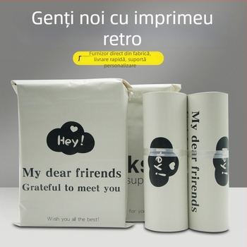 Saci expres îngroșați, cu imprimare în engleză, cu logo, impermeabili, ambalaj PE pentru haine