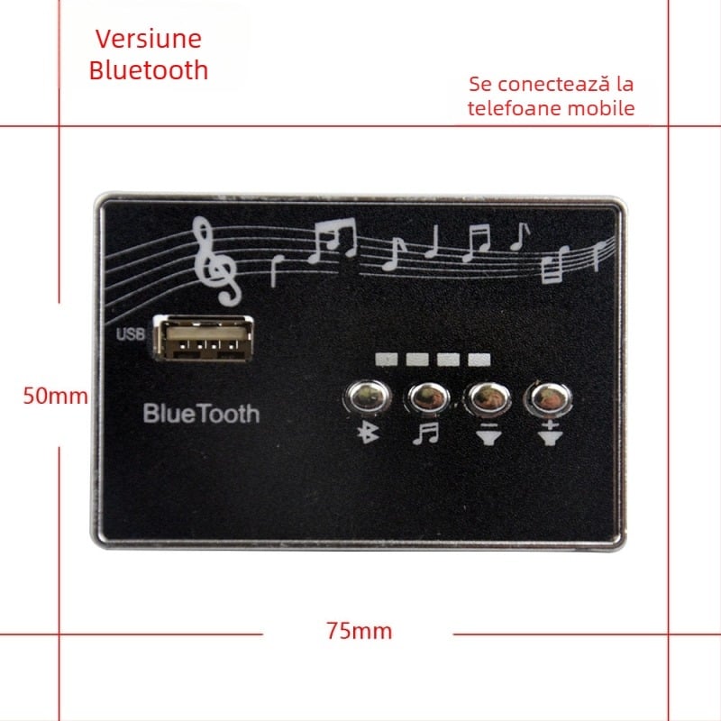 Placă muzicală pentru mașinuța electrică a copiilor cu MP3 player, cip muzical și placă de circuit (carcasă din plastic)