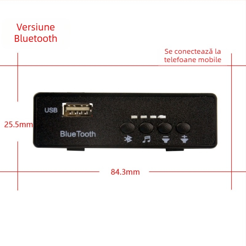 Placă muzicală pentru mașinuța electrică a copiilor cu MP3 player, cip muzical și placă de circuit (carcasă din plastic)