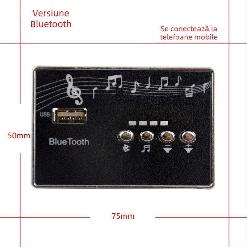 Placă muzicală pentru mașinuța electrică a copiilor cu MP3 player, cip muzical și placă de circuit (carcasă din plastic)
