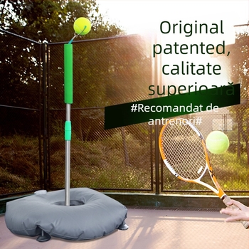 Antrenor portabil de tenis pentru antrenament solo, cu bază încărcată — Xu Kasi; Materiale: oțel inoxidabil, PVC; Categoria: Tenis; Potrivit pentru: echipament de fitness, tenis și alte jocuri cu mingi