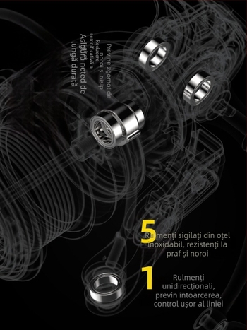 Hui Diao Mulineta de Spinning din metal, tambur înclinat, mâner interschimbabil stânga/dreapta, pentru pescuit marin