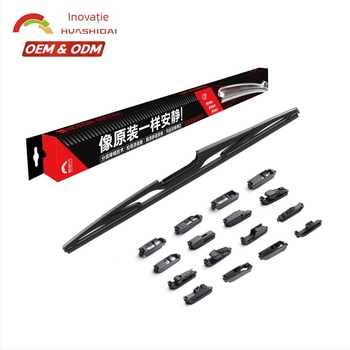 Ștergător spate pentru autoturism, multifuncțional cu 16 conectori, RW01, unghi de ștergere 180°, compatibil cu 99% dintre modelele, material: oțel carbon înalt + cauciuc natural