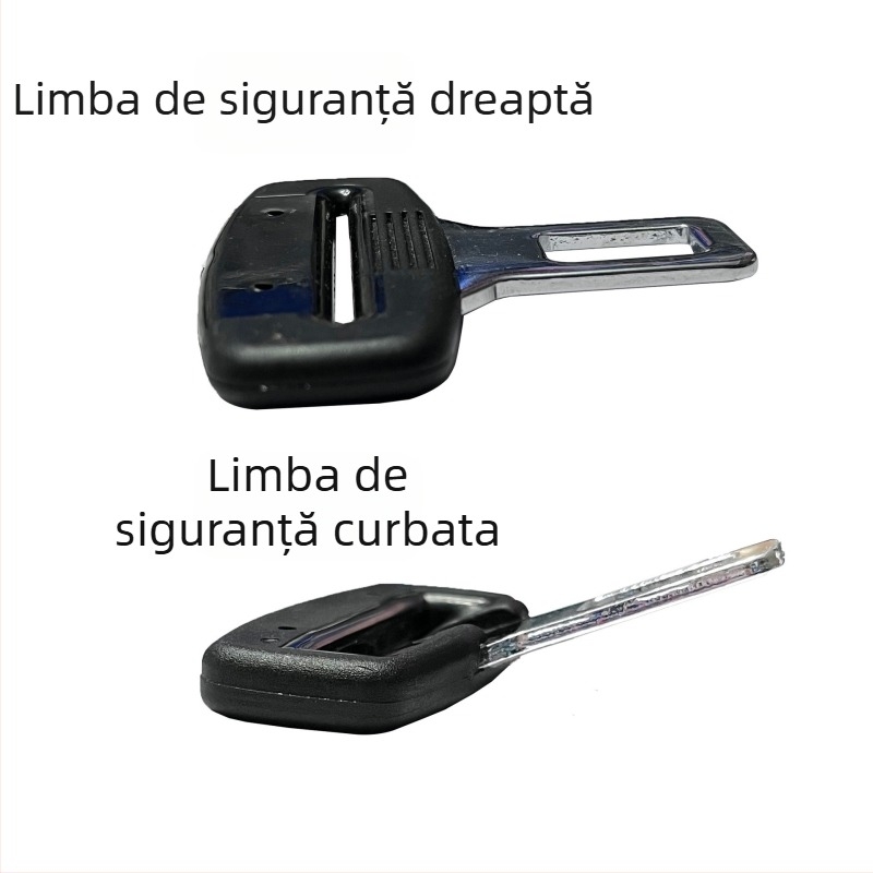 Inserție de blocare pentru centura auto cu limbă bayonet – oțel 45 gauge, greutate 54 g, model 6668, imprimare logo disponibil