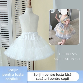 Crinolină pentru copii, fără oase, din tul moale, pentru rochie de prințesă, toamnă 2023