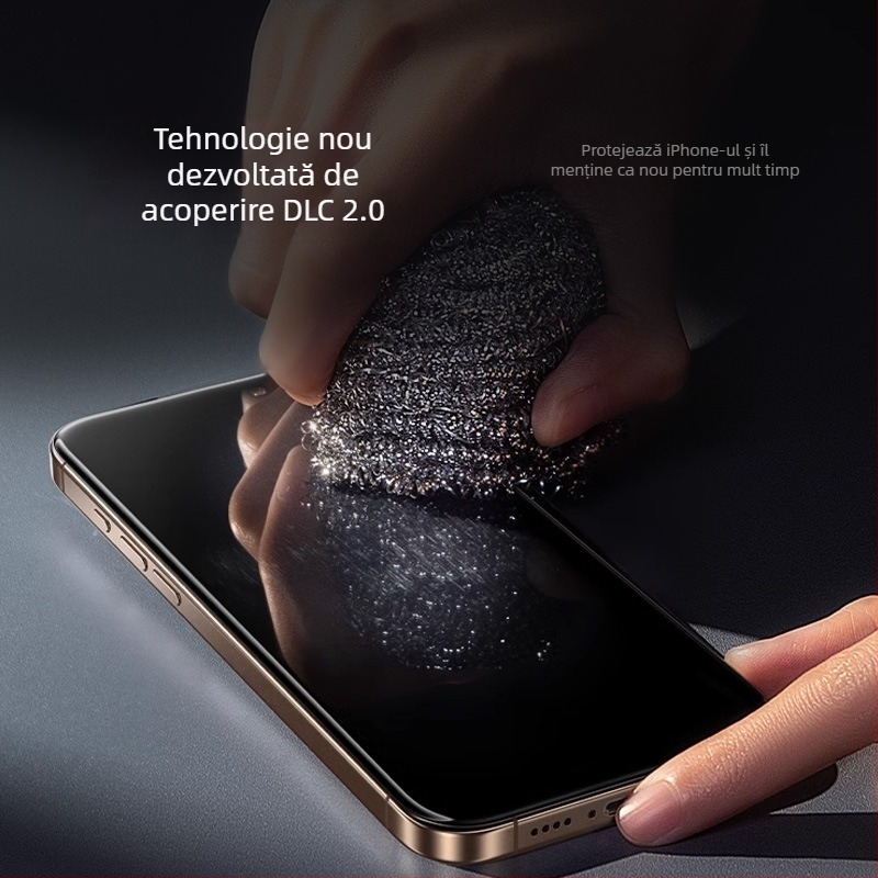 Protecție ecran din sticlă temperată pentru Apple 16Pro, acoperire completă, anti-spionaj, anti-amprentă, rezistent la praf, HD, montaj rapid