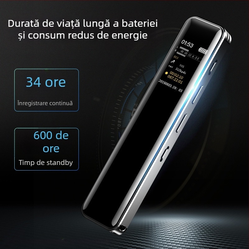 Înregistrator vocal profesional G1 cu reducere a zgomotului – înregistrare WAV, 24h capacitate, microfon dual, USB 2.0, carcasă metalică