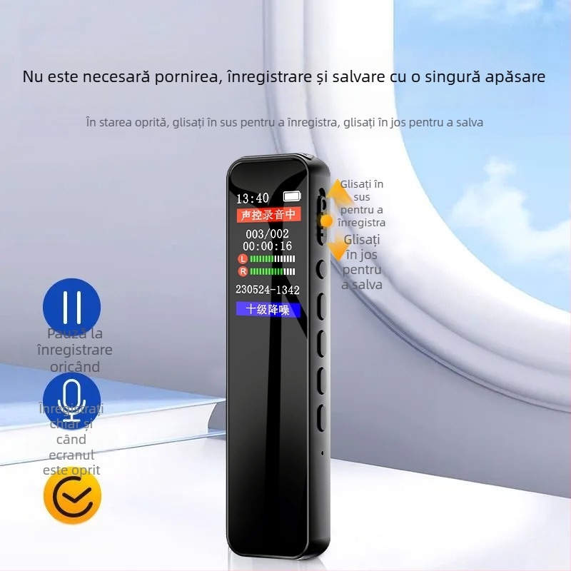 Stilou de înregistrare cu reducere a zgomotului, conversie voce în text, conectivitate Bluetooth