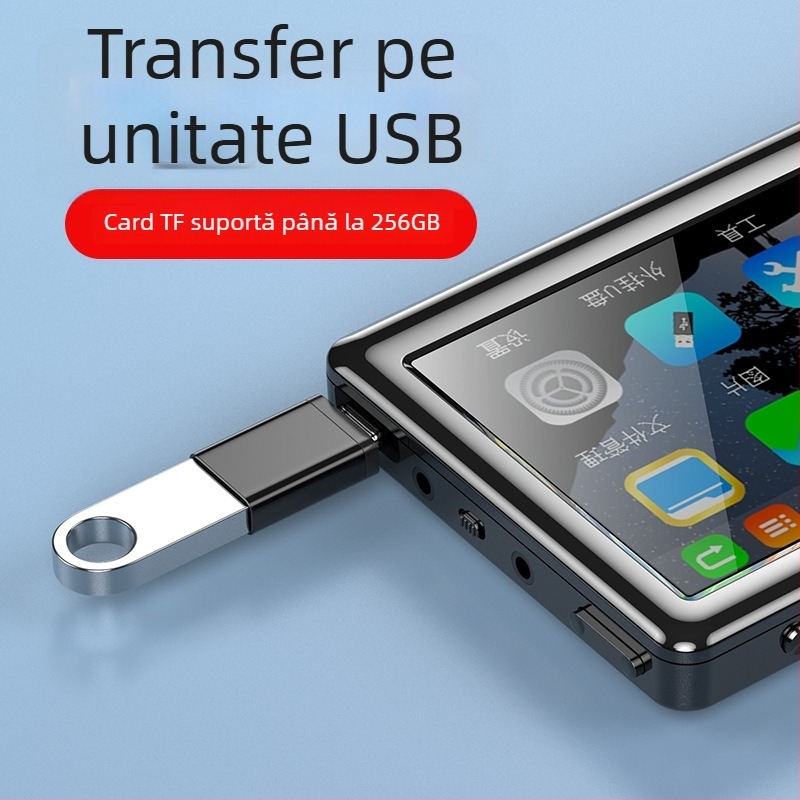 V5 MP5 Player cu ecran tactil capacitiv, suport card TF, baterie Li-ion 3200mAh, redă MP3/WAV/APE și fișiere AVI/RMVB