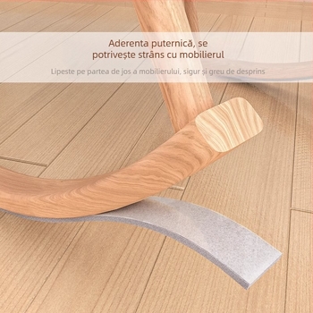 Huse pentru picioarele scaunelor și suporturi pentru picioarele mesei – rezistente la uzură, antiderapante, dreptunghiulare, stil modern minimalist, poliester