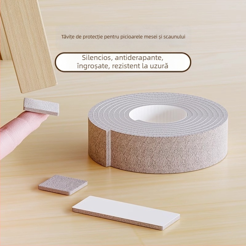 Huse pentru picioarele scaunelor și suporturi pentru picioarele mesei – rezistente la uzură, antiderapante, dreptunghiulare, stil modern minimalist, poliester