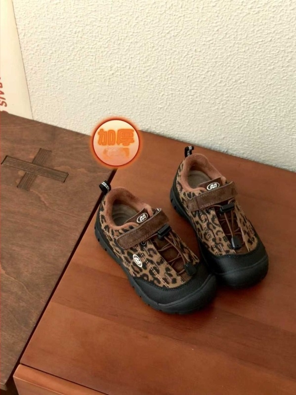 Încălțăminte de drumeție pentru copii cu Velcro - talpă din cauciuc, gleznă joasă, partea superioară din piele sintetică, tălpi ergonomice