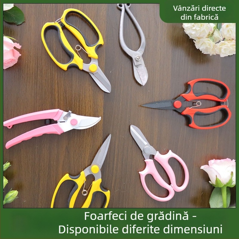 Foarfece de grădină din oțel inoxidabil, pentru uz casnic, tăierea florilor și a crengilor