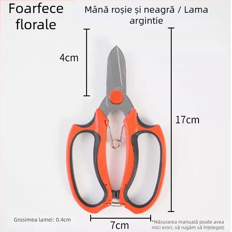 Foarfece de grădină din oțel inoxidabil, pentru uz casnic, tăierea florilor și a crengilor