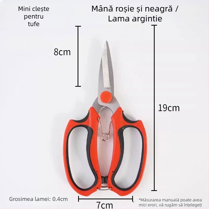 Foarfece de grădină din oțel inoxidabil, pentru uz casnic, tăierea florilor și a crengilor