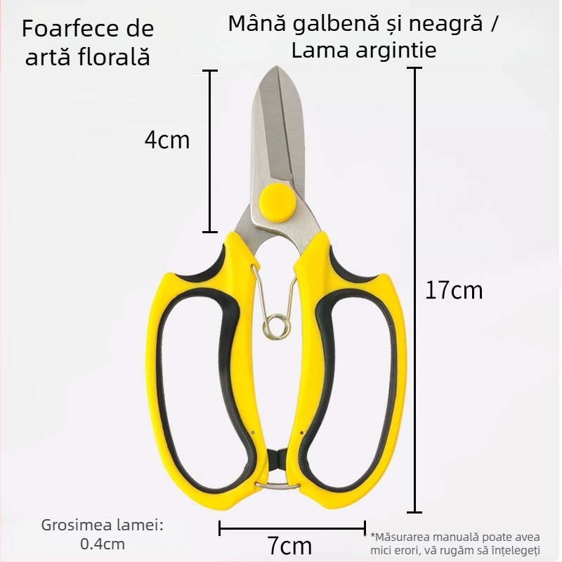 Foarfece de grădină din oțel inoxidabil, pentru uz casnic, tăierea florilor și a crengilor