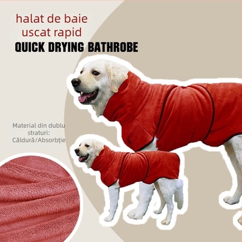 Beitong haine pentru animale de companie din microfibră, uscare rapidă, prosoape absorbante pentru câini și pisici