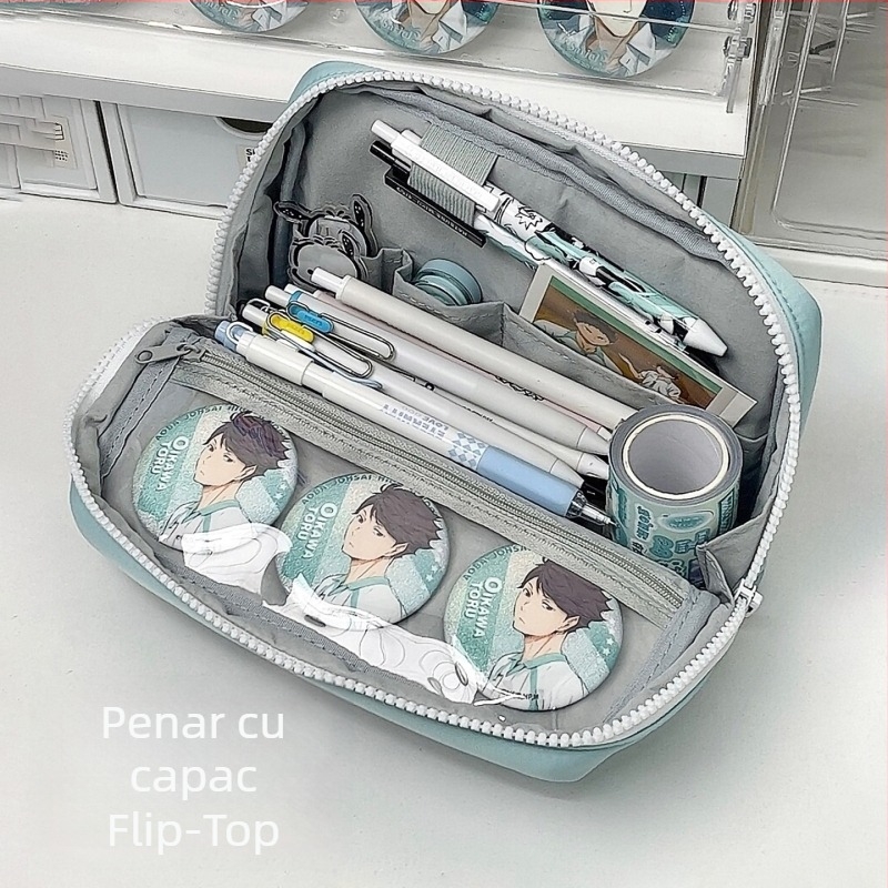 Penar pentru creioane – stil japonez, pliabil, capacitate mare, depozitare pe mai multe straturi (Nailon Bh01, Brand: Other, Stil: Casual)